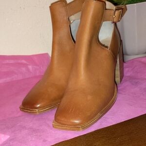Free People Tan Ankle Booties 9.5